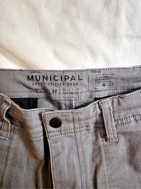 Municipal Superstretch Utility Pants Gray Waist 32